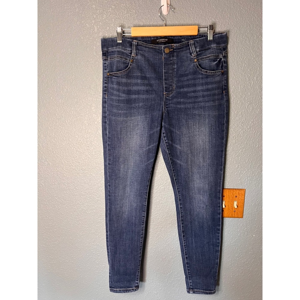 Liverpool Los Angeles Abby Skinny Jeans Cartersville Dark Wash Size 12 LM2337CH4